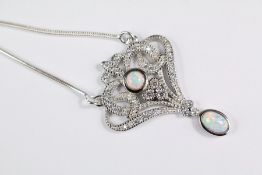 A 1920's Silver, Opals and Marcasite