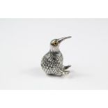 A Silver Miniature Kiwi Figurine