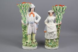 A Pair of Staffordshire Figures