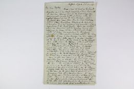 1843 Letter from William Aldam MP