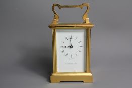 An English Brass Carriage Clock