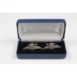 A Pair of Silver RAF Cufflinks