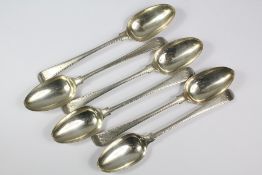 Six Georgian Silver Table Spoons