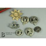 Seven Scottish Clan Badges and a Queen's Bodyguard of Scotland Headdress Badge