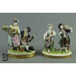 Two Continental Porcelain Figural Groups