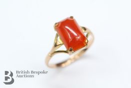 9ct Yellow Gold Cornelian Ring