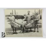 Black and White Photograph - Rock Eagle and Plane