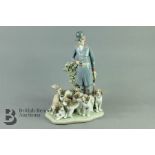 Lladro Figural Group - Huntsman and Hounds