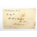 William Makepeace Thackeray Signature on 1855 Envelope