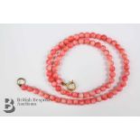 A Pink Coral Necklace