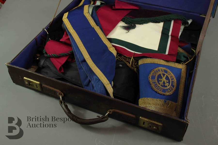 Bridal Leather Masonic Case with Contents - Image 2 of 9