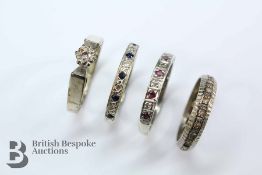 Four 9ct Gold Rings