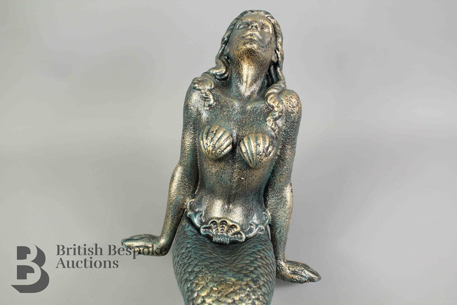 Cast Metal Mermaid - Image 2 of 5