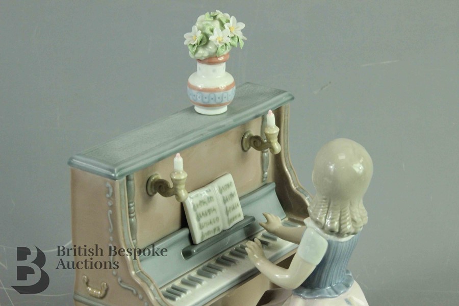 Lladro Figural Group - Girl at the Piano - Image 3 of 5