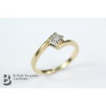 9ct Yellow Gold Diamond Ring