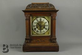 Oak Cased Mantel Clock