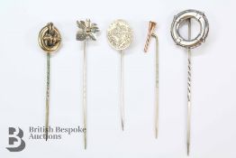 Miscellaneous Silver Head Tie Pins