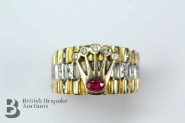 Rolex 18ct Gold and Ruby Ring