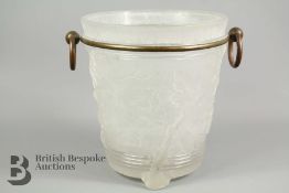 Early 20th Century Frosted Glass Ice Bucket