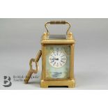 Miniature Brass and Porcelain Carriage Clock