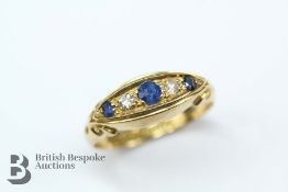 Antique 18ct Sapphire and Diamond Ring