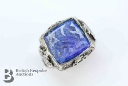 Silver and Lapis Lazuli Seal Ring