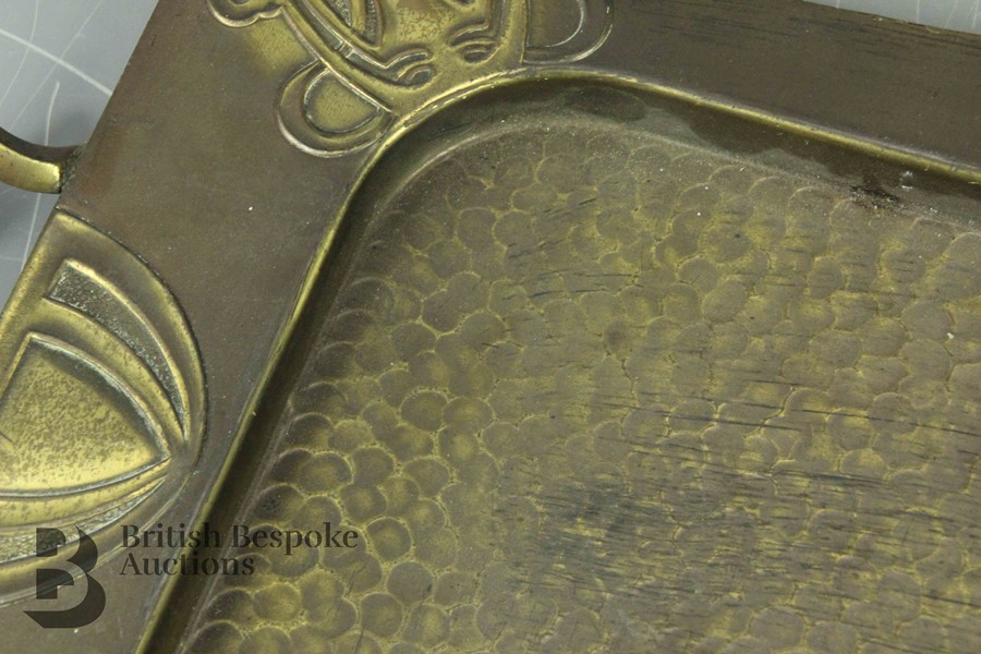 Brass Arts and Crafts Tray - Image 4 of 8