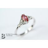 18ct White Gold Pink Sapphire Ring