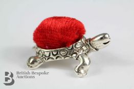 Silver Tortoise Pin Cushion