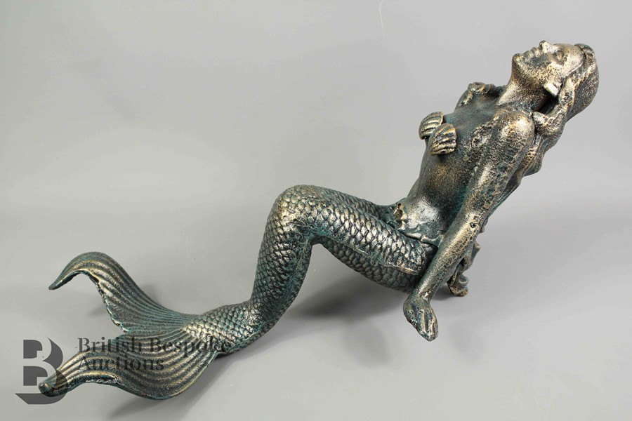 Cast Metal Mermaid