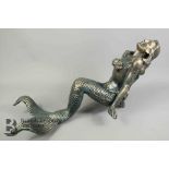 Cast Metal Mermaid