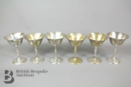 Set of Six Silver Plated Goblets