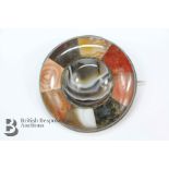 Scottish Silver and Agate Brooch