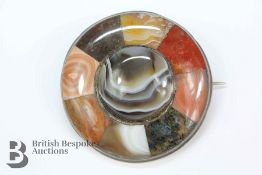 Scottish Silver and Agate Brooch