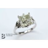 18ct white gold 5.5ct Princess Cut Diamond Ring