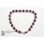 Silver and Ruby Bracelet