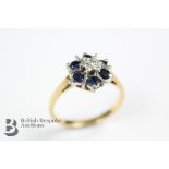 18ct Yellow Gold Sapphire and Diamond Ring