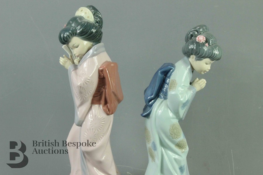 Lladro Figurines - Geisha - Image 5 of 6