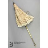 19th century Silver Handled Stone Encrusted Parasol