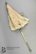 19th century Silver Handled Stone Encrusted Parasol