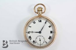 9ct Gold Open Face Pocket Watch