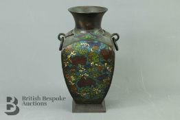 Qing Dynasty Chinese Cloisonne Vase