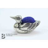 Silver Duck Pin Cushion