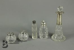 Silver and Cut-glass Vanity Bottles