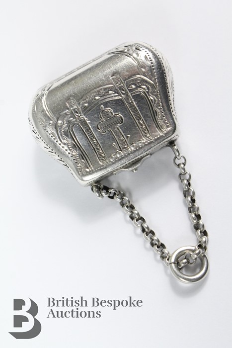 Victorian Silver Handbag Vinaigrette - Image 5 of 9