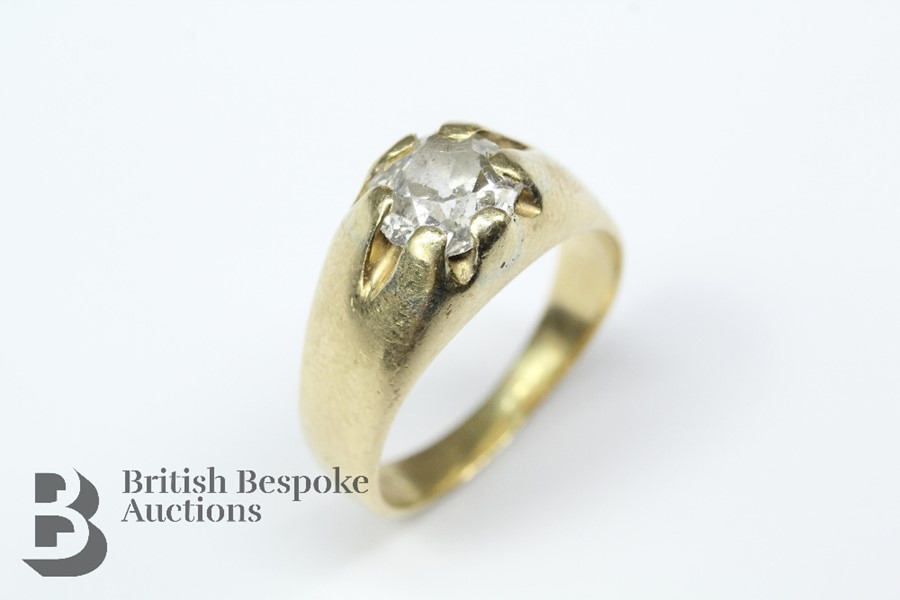 Gentleman's 18ct Yellow Gold Diamond Solitaire Ring - Image 2 of 5