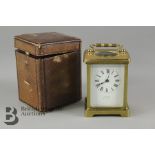 French Brass Carriage Clock