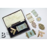 9ct Yellow Gold Masonic Jewels