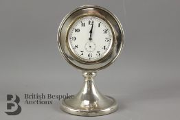 Silver Desk Clock