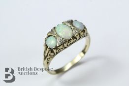 9ct Yellow Gold and Opal Ring